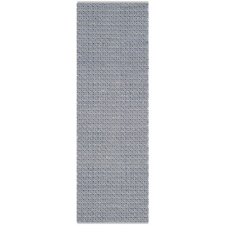 Safavieh 2 ft. 6 in. x 4 ft. Montauk Hand Woven Accent Area Rug, Ivory and Navy MTK717H-24